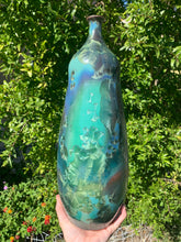 Load image into Gallery viewer, Ceramic Vase Crystalline Glazed Bottle Form