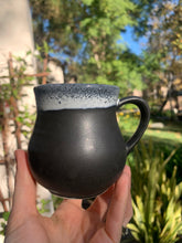 Load image into Gallery viewer, 'Onyx' with 'Milk Froth' Rim - Cortado or Double Espresso Cup