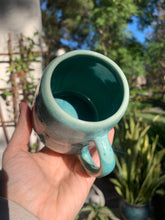 Load image into Gallery viewer, 'Jade' with 'Milk Froth' Rim - Tiny Ceramic Tea Cup Small Coffee Mug