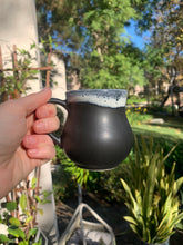 Load image into Gallery viewer, 'Onyx' with 'Milk Froth' Rim - Cortado or Double Espresso Cup
