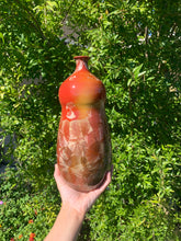 Load image into Gallery viewer, DISCOUNTED Ceramic Vase Crystalline Glazed Bottle Form