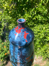 Load image into Gallery viewer, Ceramic Vase Crystalline Glazed Bottle Form