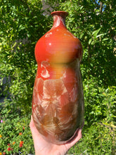 Load image into Gallery viewer, DISCOUNTED Ceramic Vase Crystalline Glazed Bottle Form