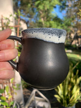 Load image into Gallery viewer, 'Onyx' with 'Milk Froth' Rim - Cortado or Double Espresso Cup