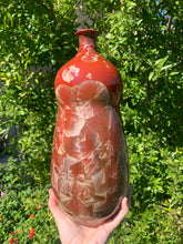 Load image into Gallery viewer, DISCOUNTED Ceramic Vase Crystalline Glazed Bottle Form