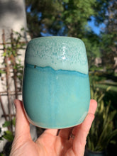 Load image into Gallery viewer, 'Jade' with 'Milk Froth' Rim - Tiny Ceramic Tea Cup Small Coffee Mug