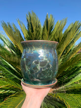 Load image into Gallery viewer, Ceramic Plant Pot Handmade Crystalline Glazed Medium Planter