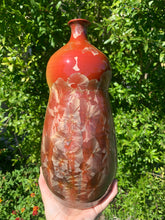 Load image into Gallery viewer, DISCOUNTED Ceramic Vase Crystalline Glazed Bottle Form