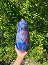 Load image into Gallery viewer, Ceramic Vase Crystalline Glazed Bottle Form