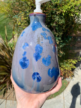 Load image into Gallery viewer, Ceramic Soap Dispenser Crystalline Glazed Handmade Soap Pump