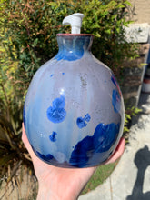 Load image into Gallery viewer, Ceramic Soap Dispenser Crystalline Glazed Handmade Soap Pump