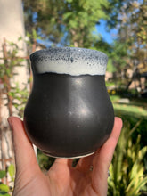 Load image into Gallery viewer, 'Onyx' with 'Milk Froth' Rim - Cortado or Double Espresso Cup