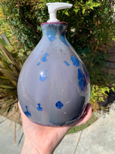 Load image into Gallery viewer, Ceramic Soap Dispenser Crystalline Glazed Handmade Soap Pump