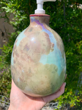 Load image into Gallery viewer, Ceramic Soap Dispenser Crystalline Glazed Extra Large Soap Pump