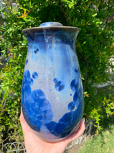 Load image into Gallery viewer, Crystalline Pottery Decorative Jar or Vase with Lid