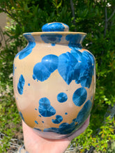 Load image into Gallery viewer, Crystalline Pottery Decorative Jar or Vase with Lid