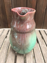 Load image into Gallery viewer, Ceramic Pitcher Crystalline Pottery Handmade Mauve and Teal