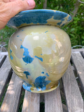 Load image into Gallery viewer, Crystalline Pottery Small Vase Handmade Decorative Flower Vase