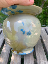 Load image into Gallery viewer, Crystalline Pottery Small Vase Handmade Decorative Flower Vase