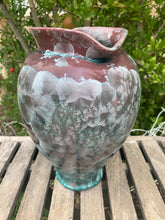Load image into Gallery viewer, Crystalline Pottery Vase Handmade Decorative Flower Vase
