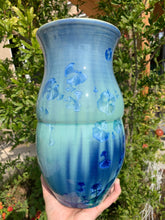 Load image into Gallery viewer, Crystalline Pottery Vase Handmade Decorative Flower Vase