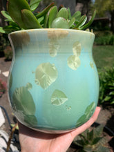 Load image into Gallery viewer, Ceramic Plant Pot Handmade Crystalline Glazed Medium Planter
