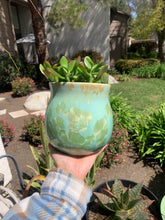 Load image into Gallery viewer, Ceramic Plant Pot Handmade Crystalline Glazed Medium Planter