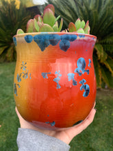 Load image into Gallery viewer, Crystalline Glazed Medium Plant Pot