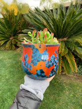 Load image into Gallery viewer, Crystalline Glazed Medium Plant Pot