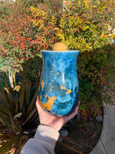 Load image into Gallery viewer, Crystalline Pottery Decorative Jar or Vase with Lid
