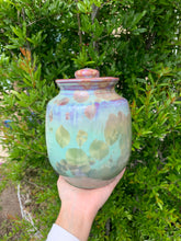 Load image into Gallery viewer, Crystalline Pottery Decorative Jar or Vase with Lid
