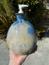 Load image into Gallery viewer, Ceramic Soap Dispenser Crystalline Glazed Handmade Soap Pump

