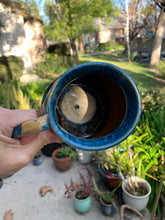 Load image into Gallery viewer, Plant Pot Melted Mug Handmade Crystalline Glazed Mug Planter
