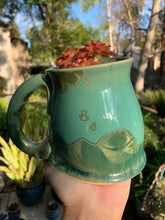 Load image into Gallery viewer, Plant Pot Melted Mug Handmade Crystalline Glazed Mug Planter

