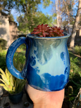 Load image into Gallery viewer, Plant Pot Melted Mug Handmade Crystalline Glazed Mug Planter
