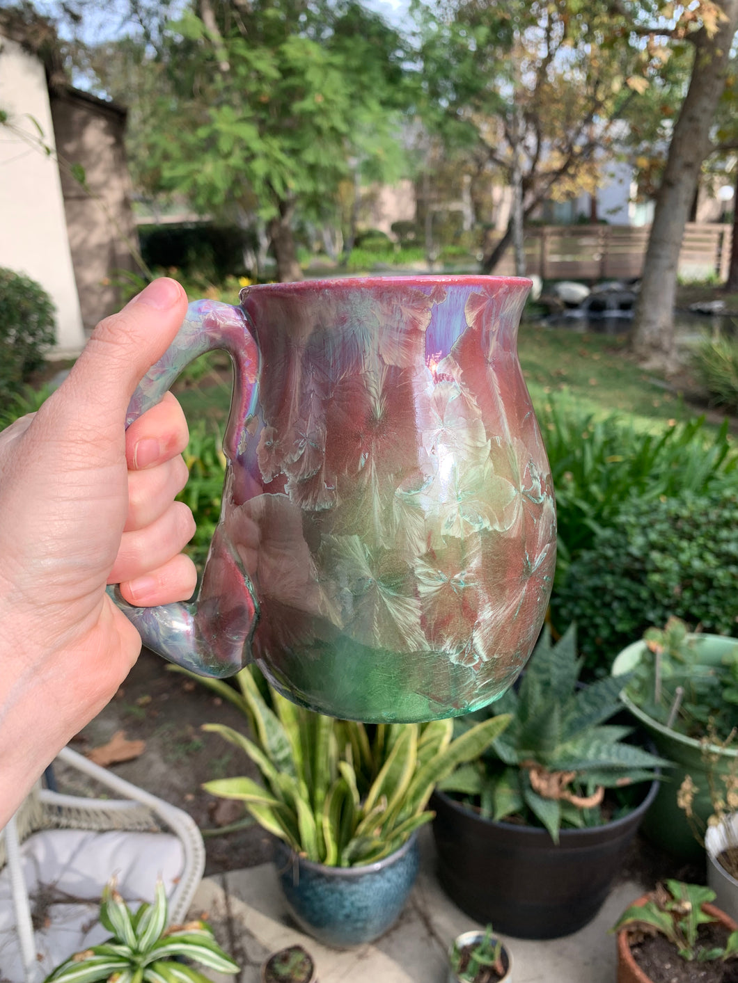DISCOUNTED Large Crystalline Glazed Mug - 24 oz