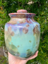 Load image into Gallery viewer, Crystalline Pottery Decorative Jar or Vase with Lid
