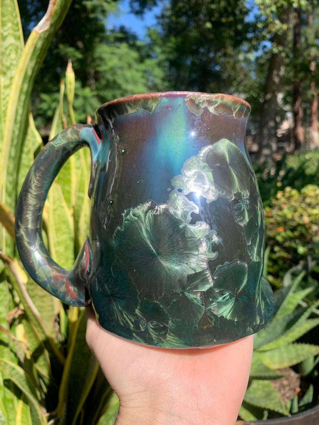 DISCOUNTED - Sunken Large Crystalline Glazed Mug Desk Decor