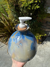 Load image into Gallery viewer, Ceramic Soap Dispenser Crystalline Glazed Handmade Soap Pump
