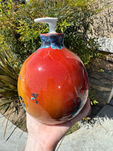 Load image into Gallery viewer, Ceramic Soap Dispenser Crystalline Glazed Handmade Soap Pump
