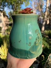Load image into Gallery viewer, Plant Pot Melted Mug Handmade Crystalline Glazed Mug Planter
