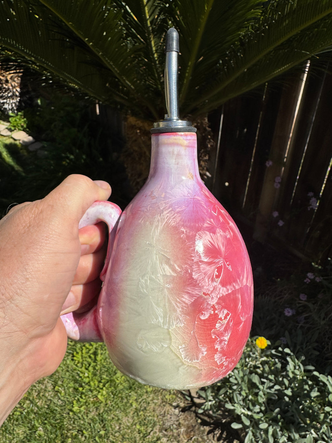 Crystalline Glazed Oil Decanter