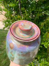 Load image into Gallery viewer, Crystalline Pottery Decorative Jar or Vase with Lid
