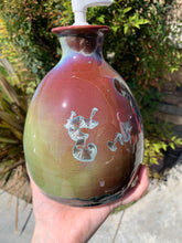 Load image into Gallery viewer, Ceramic Soap Dispenser Crystalline Glazed Handmade Soap Pump

