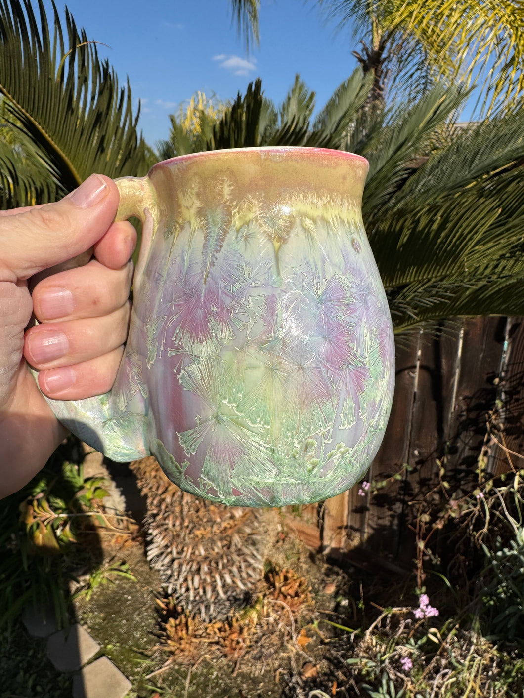 Large Crystalline Glazed Mug - 24 oz