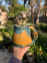 Load image into Gallery viewer, Plant Pot Melted Mug Handmade Crystalline Glazed Mug Planter
