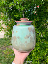 Load image into Gallery viewer, Crystalline Pottery Decorative Jar or Vase with Lid
