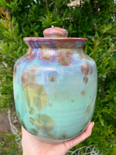 Load image into Gallery viewer, Crystalline Pottery Decorative Jar or Vase with Lid
