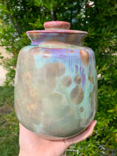 Load image into Gallery viewer, Crystalline Pottery Decorative Jar or Vase with Lid
