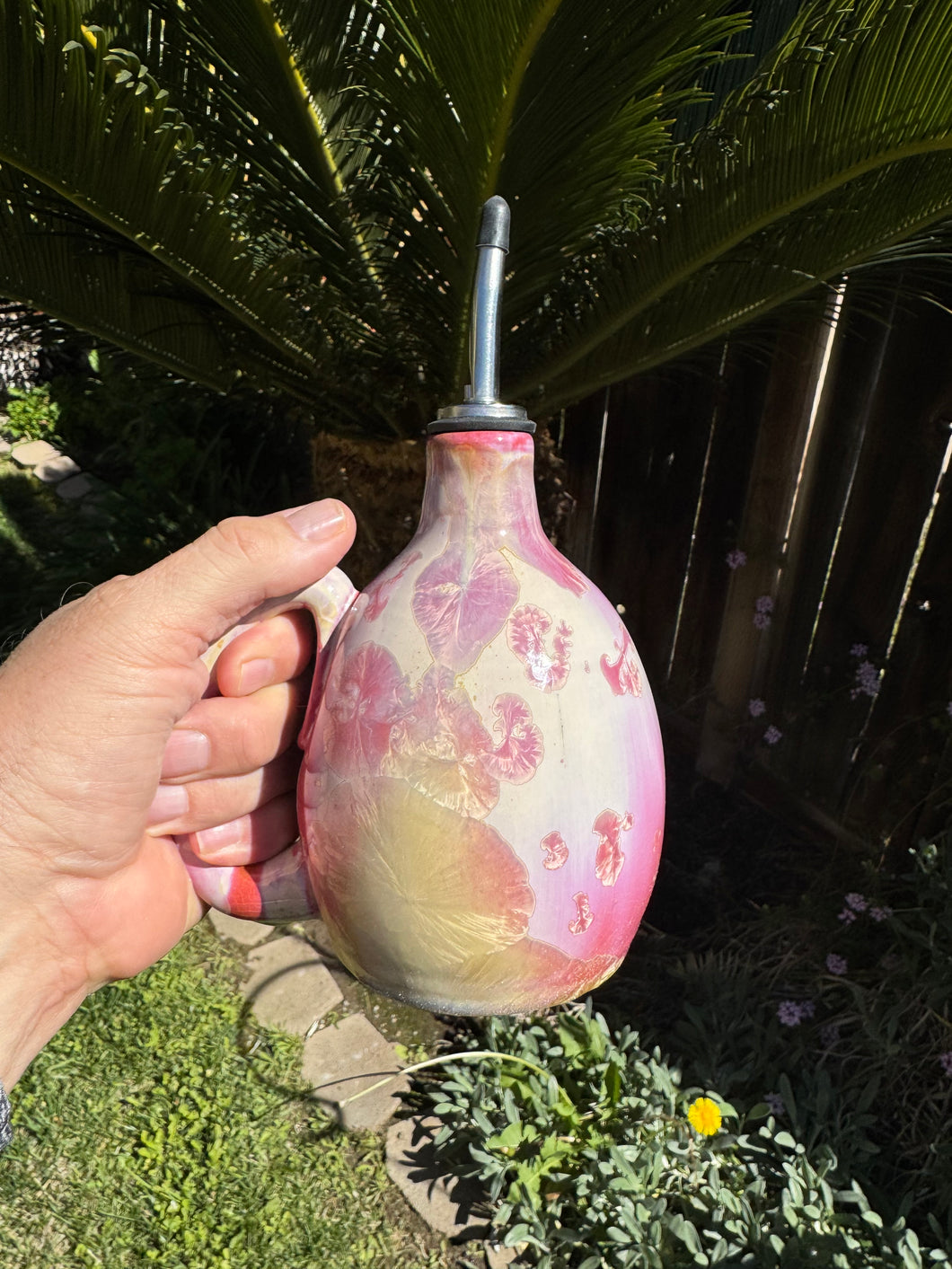 Crystalline Glazed Oil Decanter